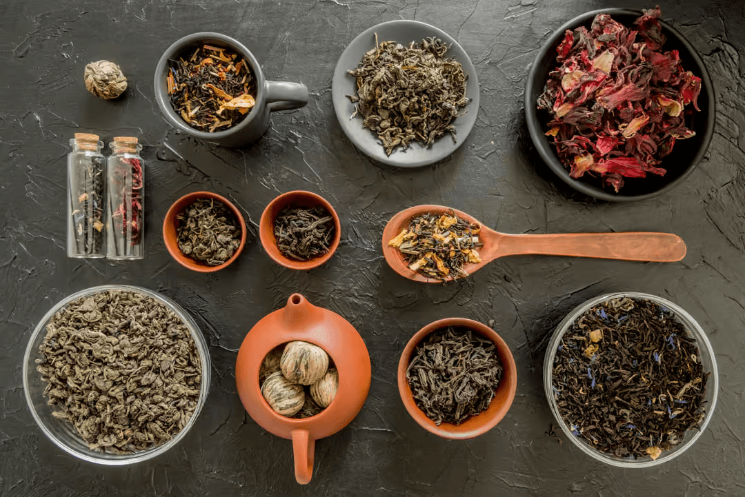 Hand-blended herbal teas and desi blends